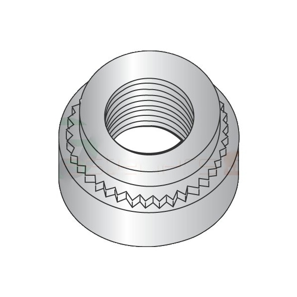 Newport Fasteners 3/8-16-2 Self Clinching Nuts/303 Stainless Steel/Shank Height: .235"/Sheet Thickness: .250" , 1000PK 260997 - main